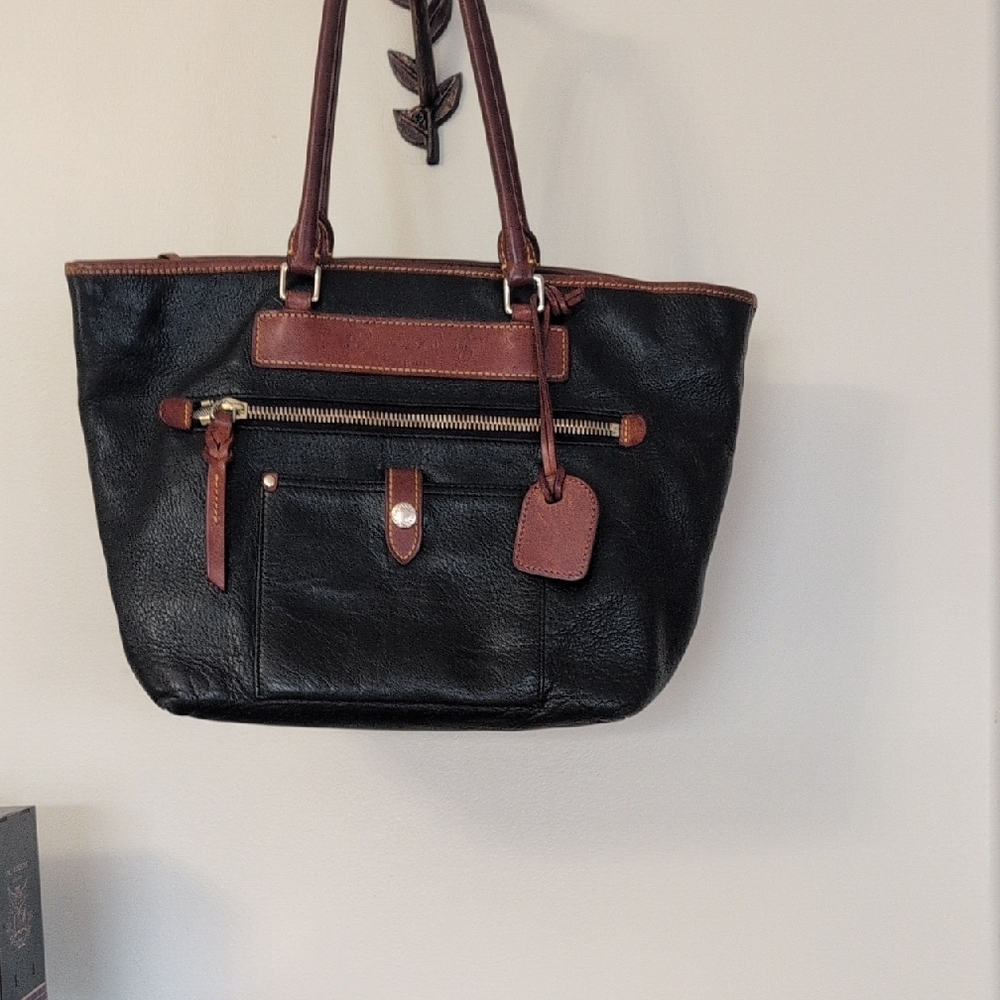 Dooney & Bourke Black and Brown Tote Bag